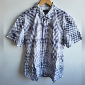 Calvin Klein Shirt Large Short Sleeve Cotton Mens